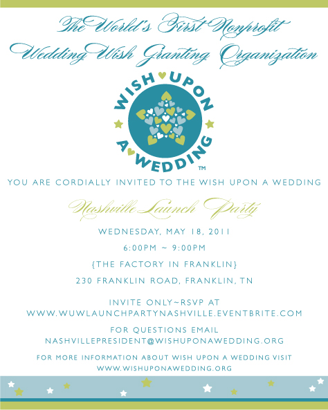 Wish Upon a Wedding launch party invitation