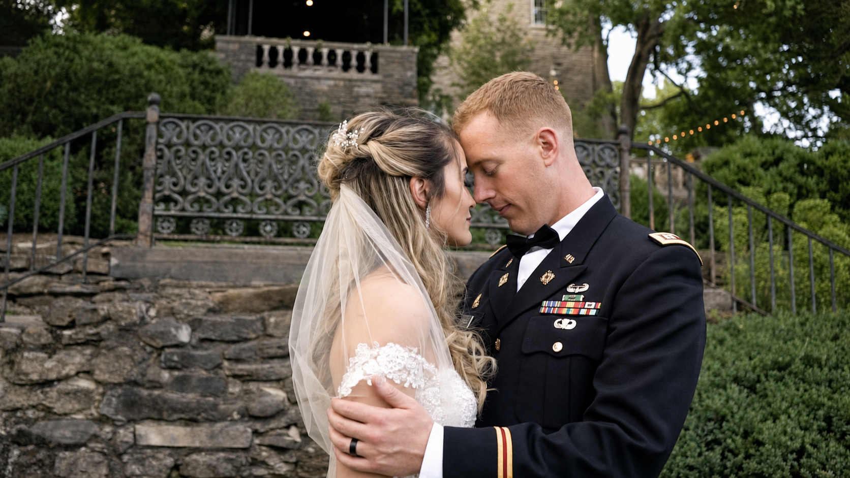Lush Cheekwood Gardens serves as the backdrop for Natalia and David's romantic wedding day.