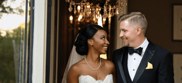 Jocasta and Nick, bride and groom married at Nashville's lux East Ivy Mansion.