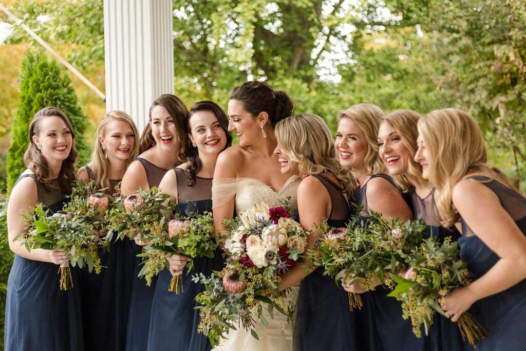 bride Kathleen and her bridesmaids in a video captured by the best wedding videographers in Nashville 