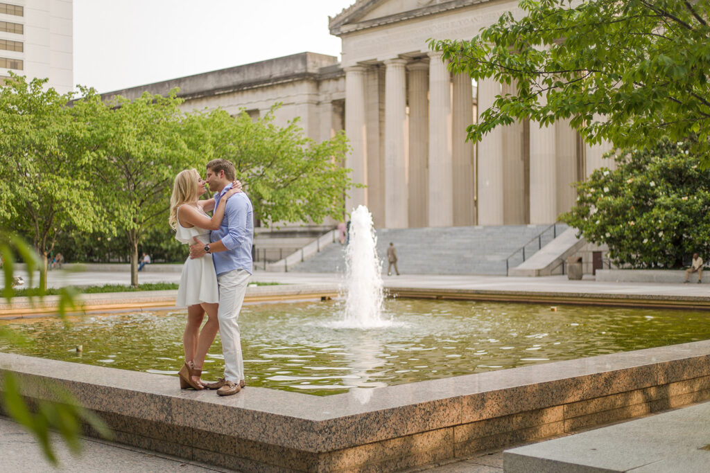 Taylor and Michael get more comfortable with their Nashville wedding photographer during their engagement photo shoot.