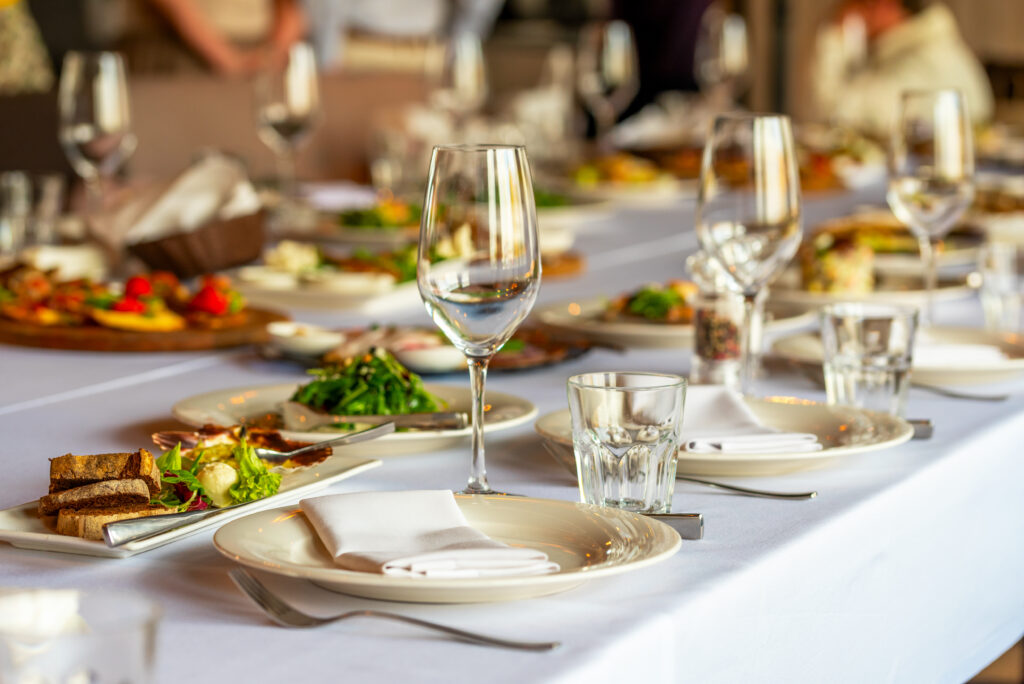 A lovely table place setting for a Nashville wedding weekend brunch.