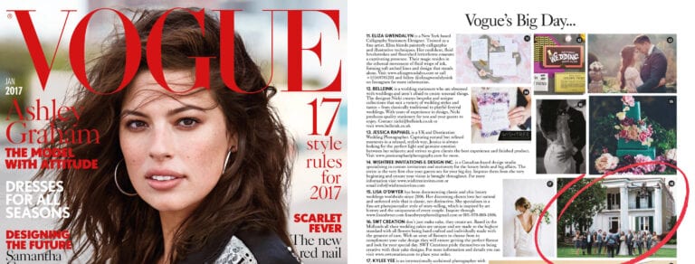 Nashville wedding videographer and photographer featured in Vogue magazine.